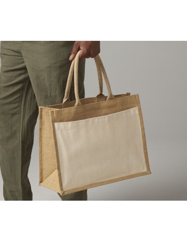 W-W427-Cotton Pocket Jute Shopper